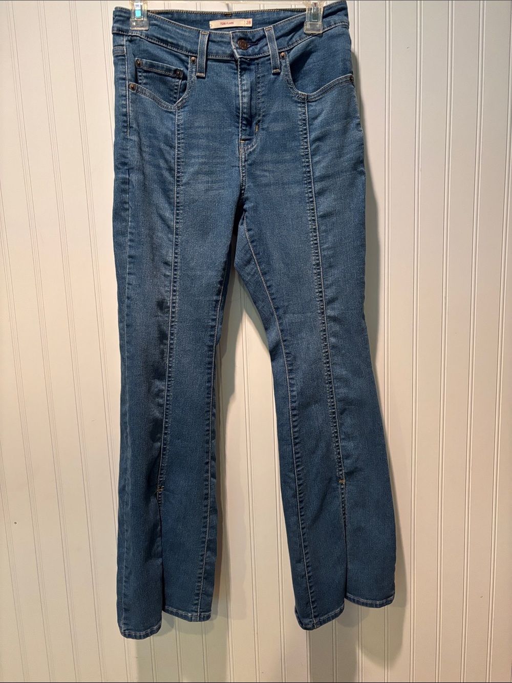 Levi Strauss Women’s 726 High Waisted Flare Split Front Jeans Size 28